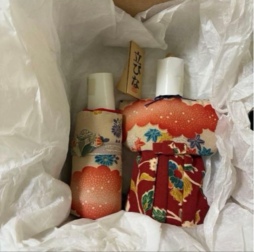 お値下げ‼️美品！「古布調極上立雛」　龍虎堂　龍虎作