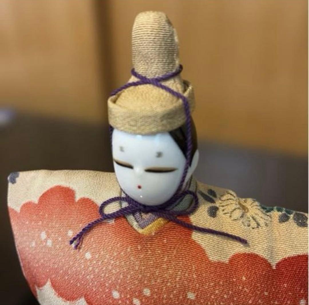 お値下げ‼️美品！「古布調極上立雛」　龍虎堂　龍虎作