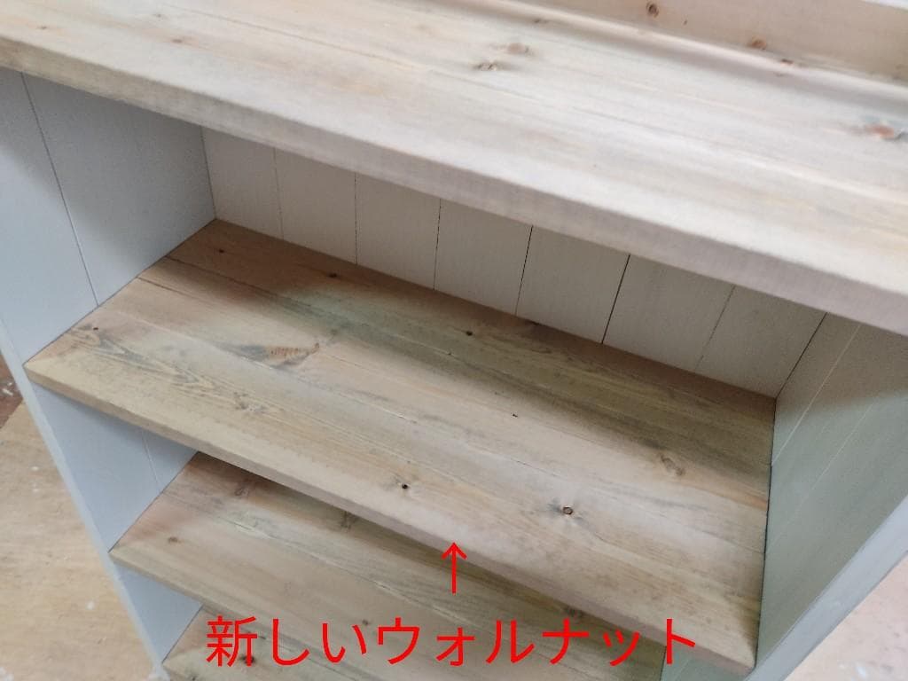 サイズ、デザインオーダー可！●７ブロックラック●無垢材シャビーホワイト●受注製作