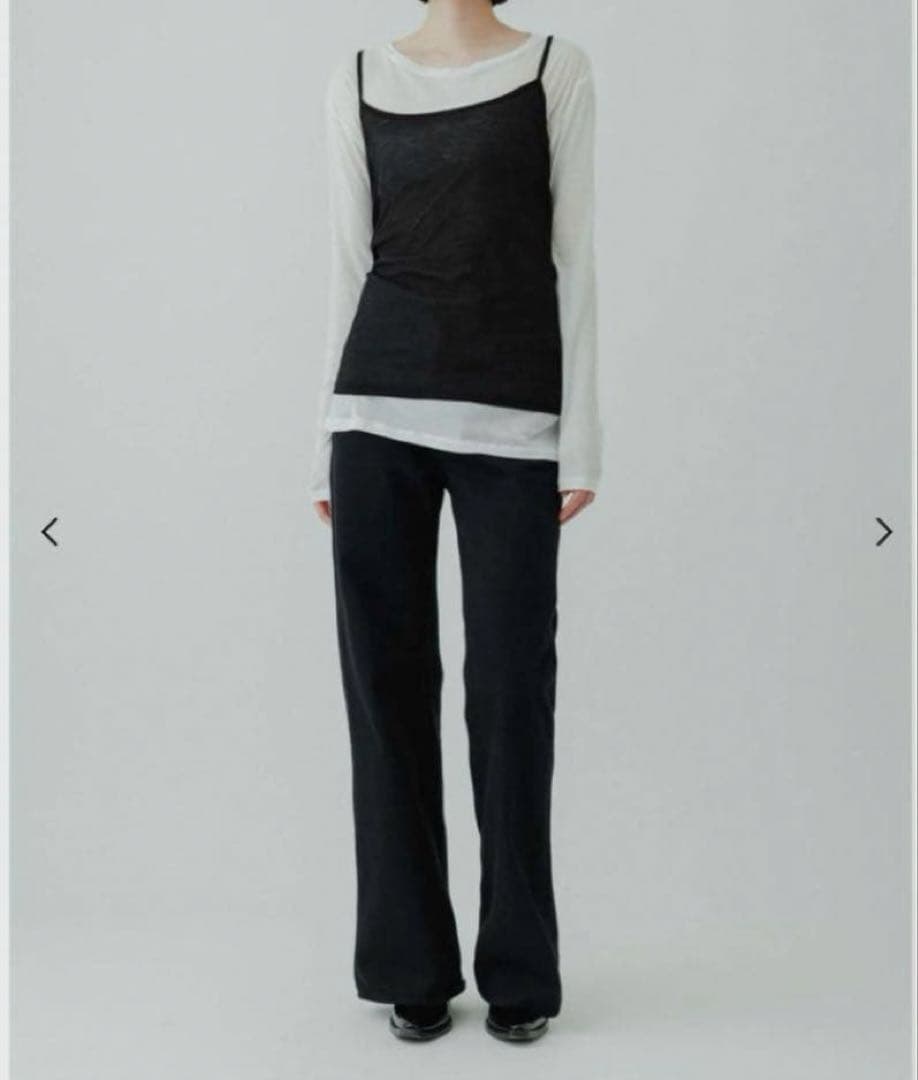 トップス Layered cotton sheer camisole top