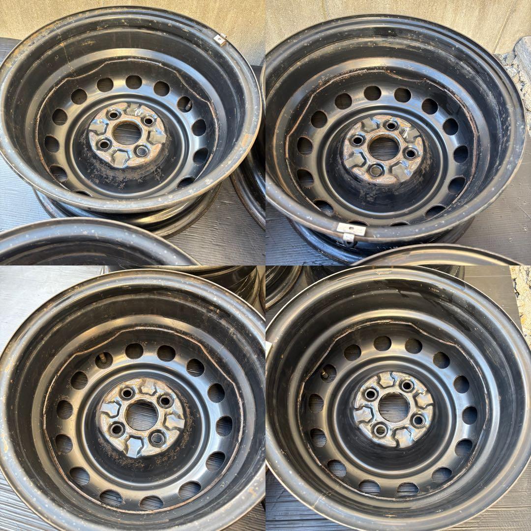 軽カスタム定番人気品‼️デミオ鉄チン 14×6J +45 ４本送料込み⛰️