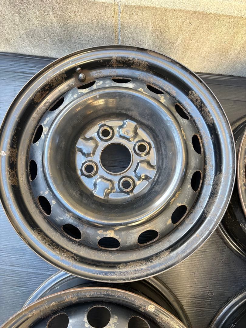 軽カスタム定番人気品‼️デミオ鉄チン 14×6J +45 ４本送料込み⛰️