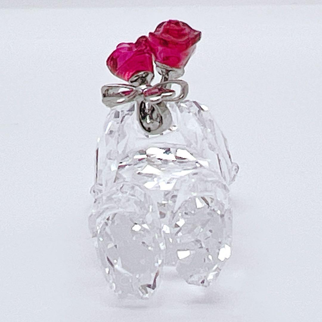【箱付】スワロフスキー クリスベア くま 赤いバラ 薔薇 リボン 入手困難 廃盤