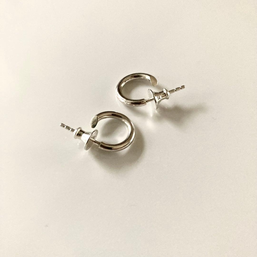 シルバー925 両耳　2.0×13mm ピアス BWL