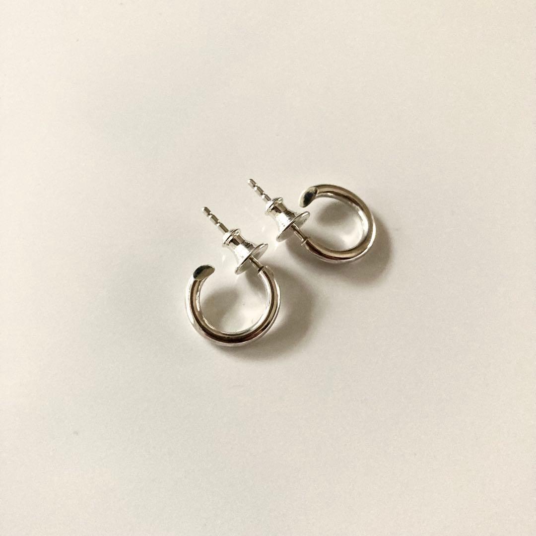 シルバー925 両耳　2.0×13mm ピアス BWL