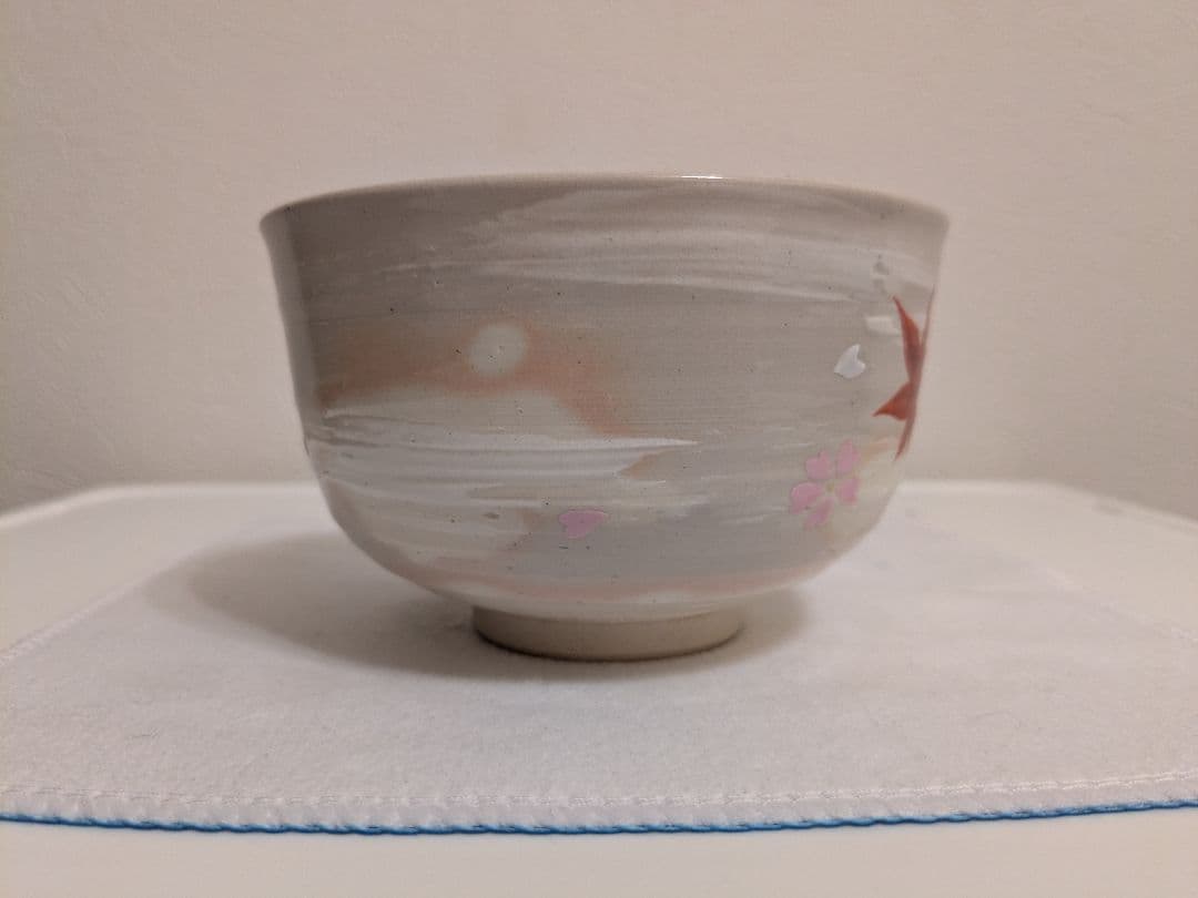 中村秋峰　茶碗　共箱　口径12㎝