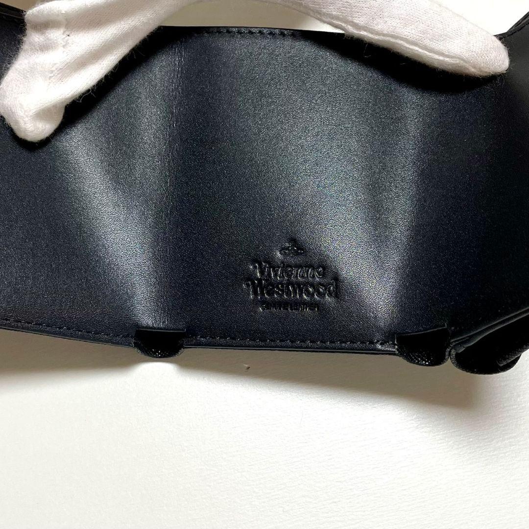 Vivienne Westwood 三つ折りミニ財布　黒　165VW748