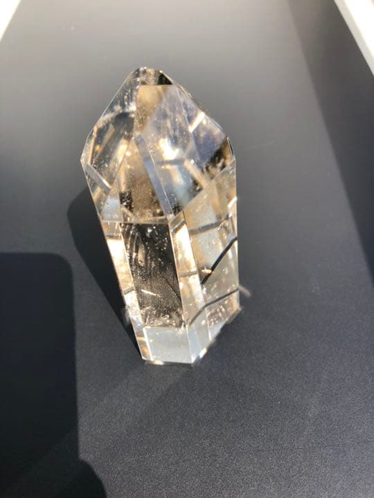 シャンパンゴールド プリズム 水晶柱 極上美品