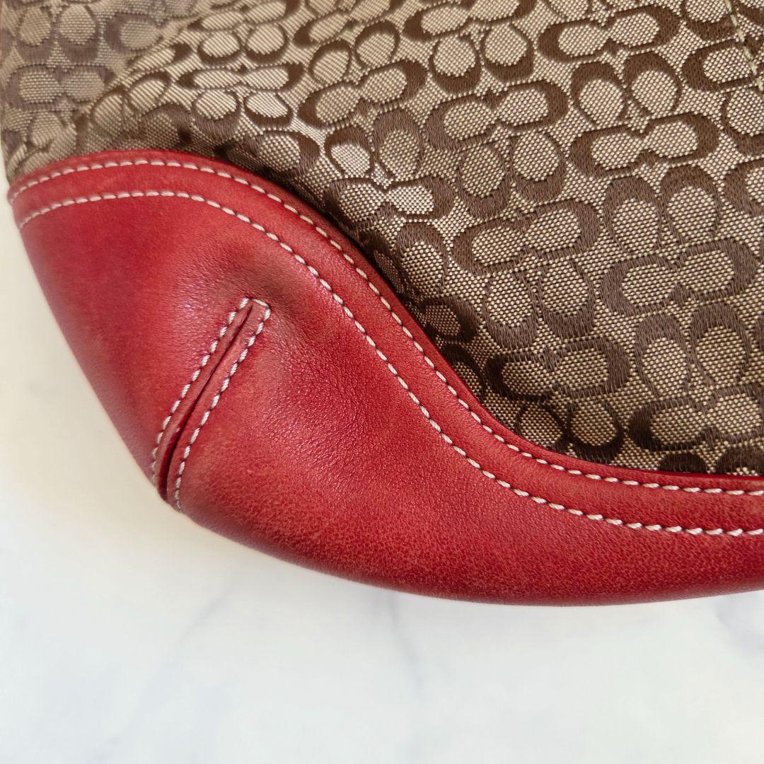 コーチ 6351ソーホー ホーボー レッド ワンショルダーバッグ　COACH