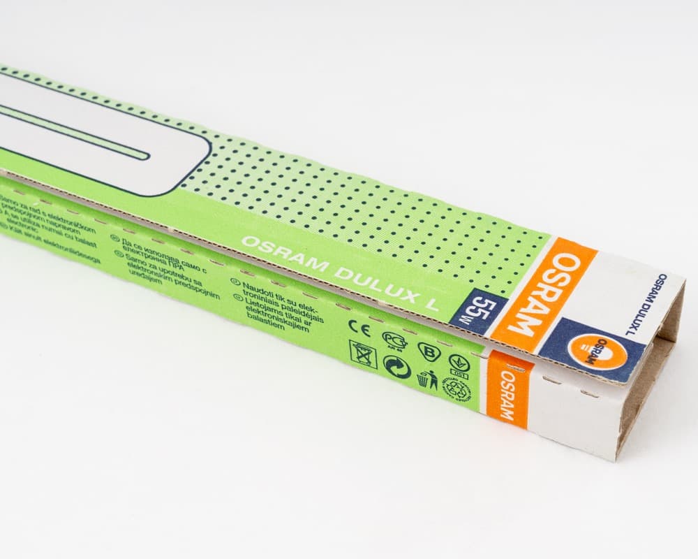 OSRAM コンパクト形蛍光ランプ DULUX L 55W 電球色 8本セット