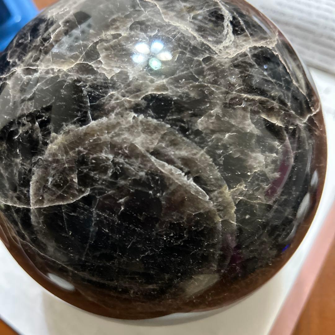 黒水晶　モリオン　天然石丸玉７kg(購入者特典有り)
