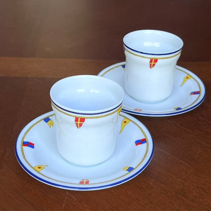 【美品】リチャードジノリ★クリッパー★デミタスC/S ペア