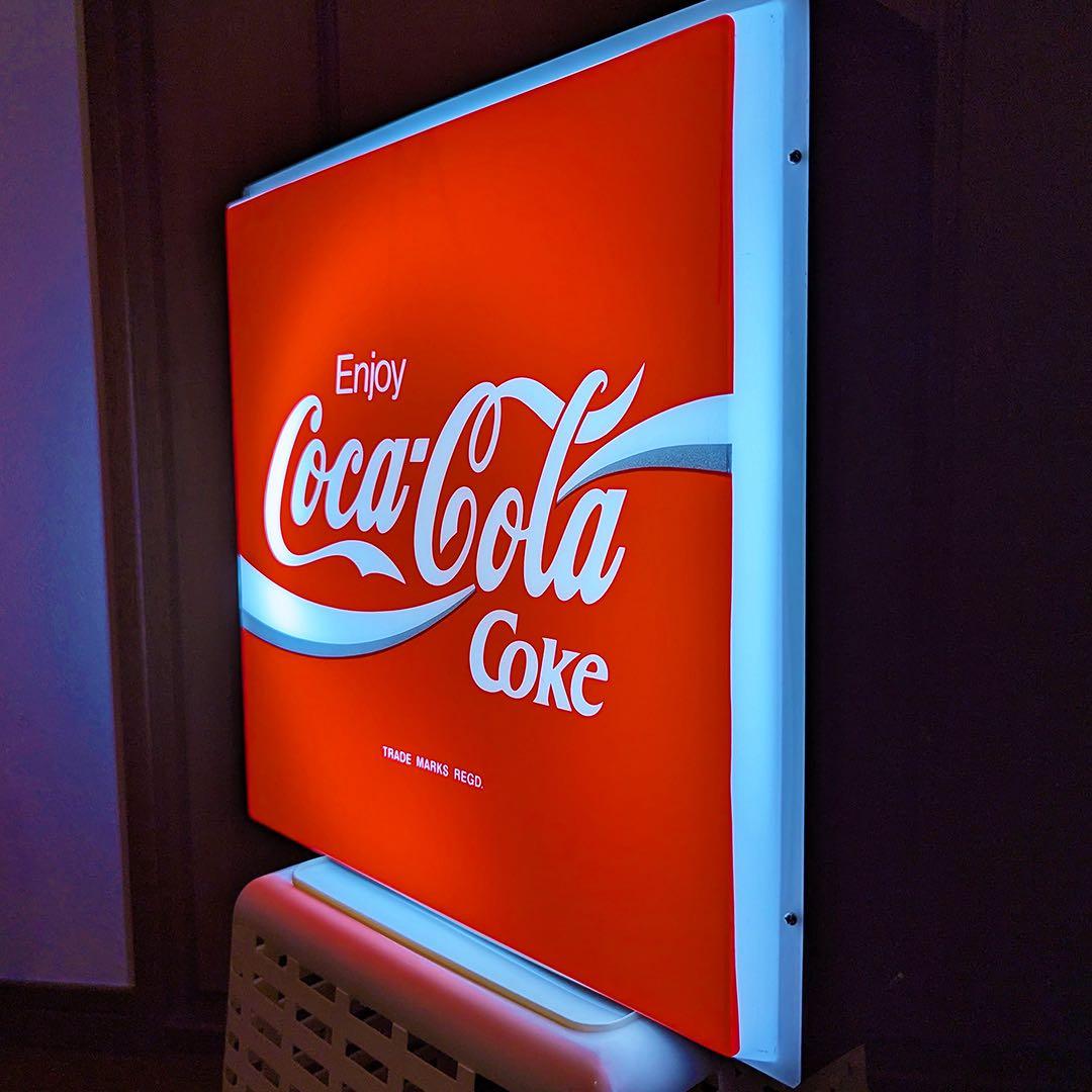 【一点モノ】コカ・コーラ Coca-Cola 電飾看板 / カフェ特注品 /