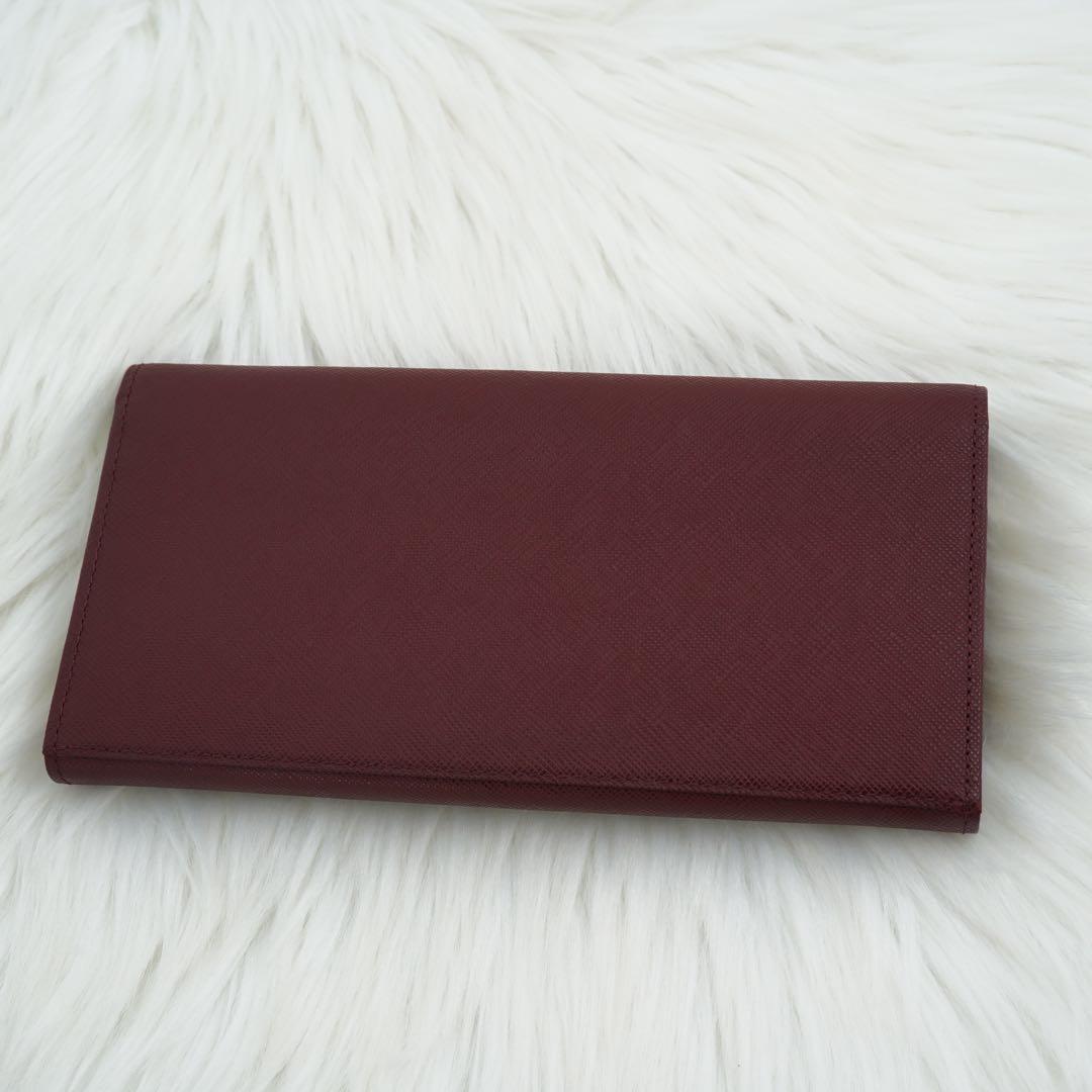 未使用品　箱付き　BURBREEY LONDON 長財布　ノバチェック　ボルドー