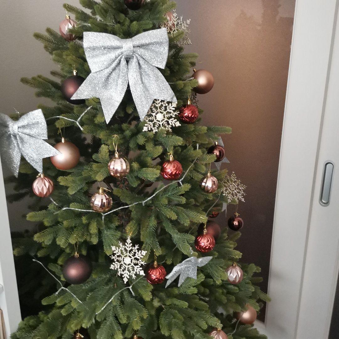 180cm クリスマスツリー シルバーリボン