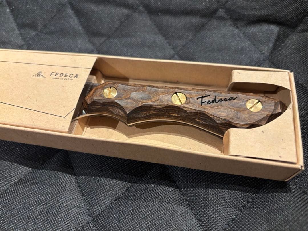 フェデカ FEDECA 三徳包丁 ナイフ 小 新品未使用 名栗ブラウン
