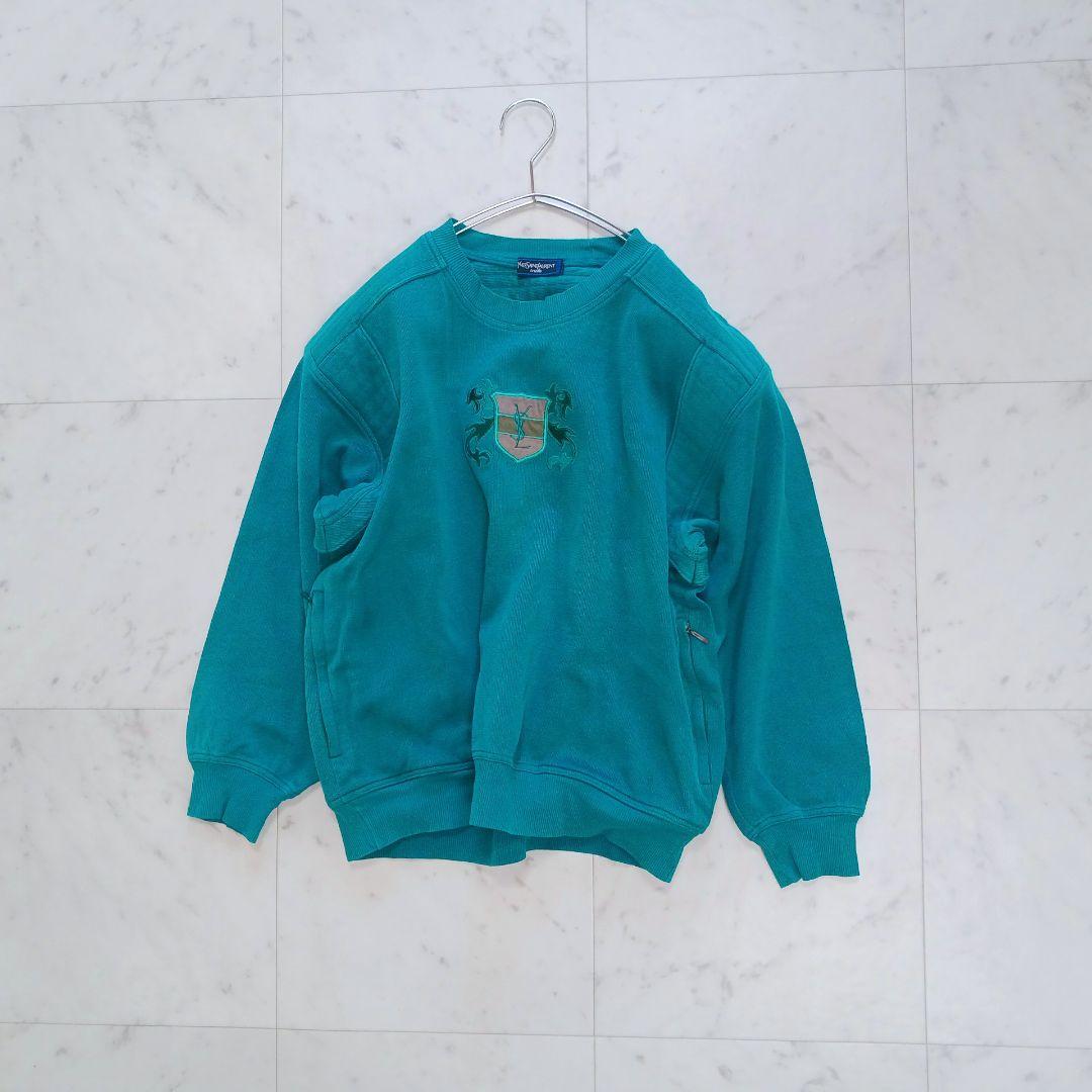 90s YSL tricot ヴィンテージ スウェット 刺繍ロゴ　y2k 希少