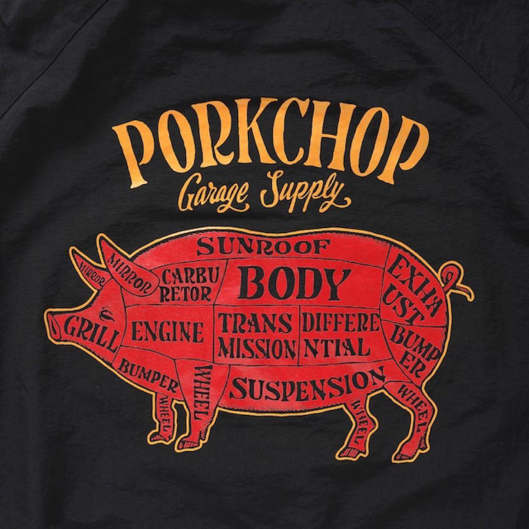 PORKCHOP ブラック ナイロンジャケット　XL