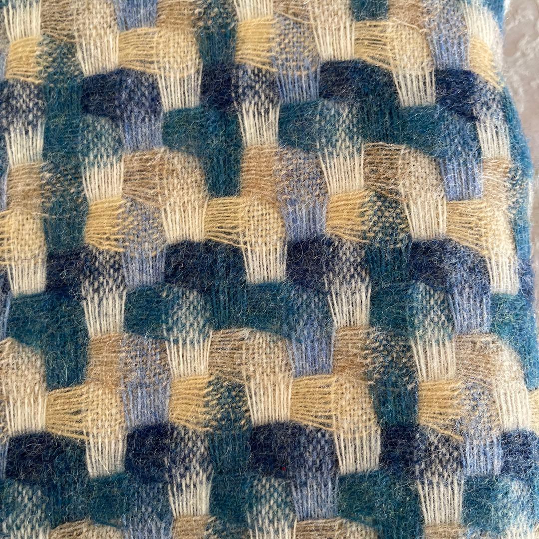 UK製　ウール100%スロー　KEW CHECK 新品