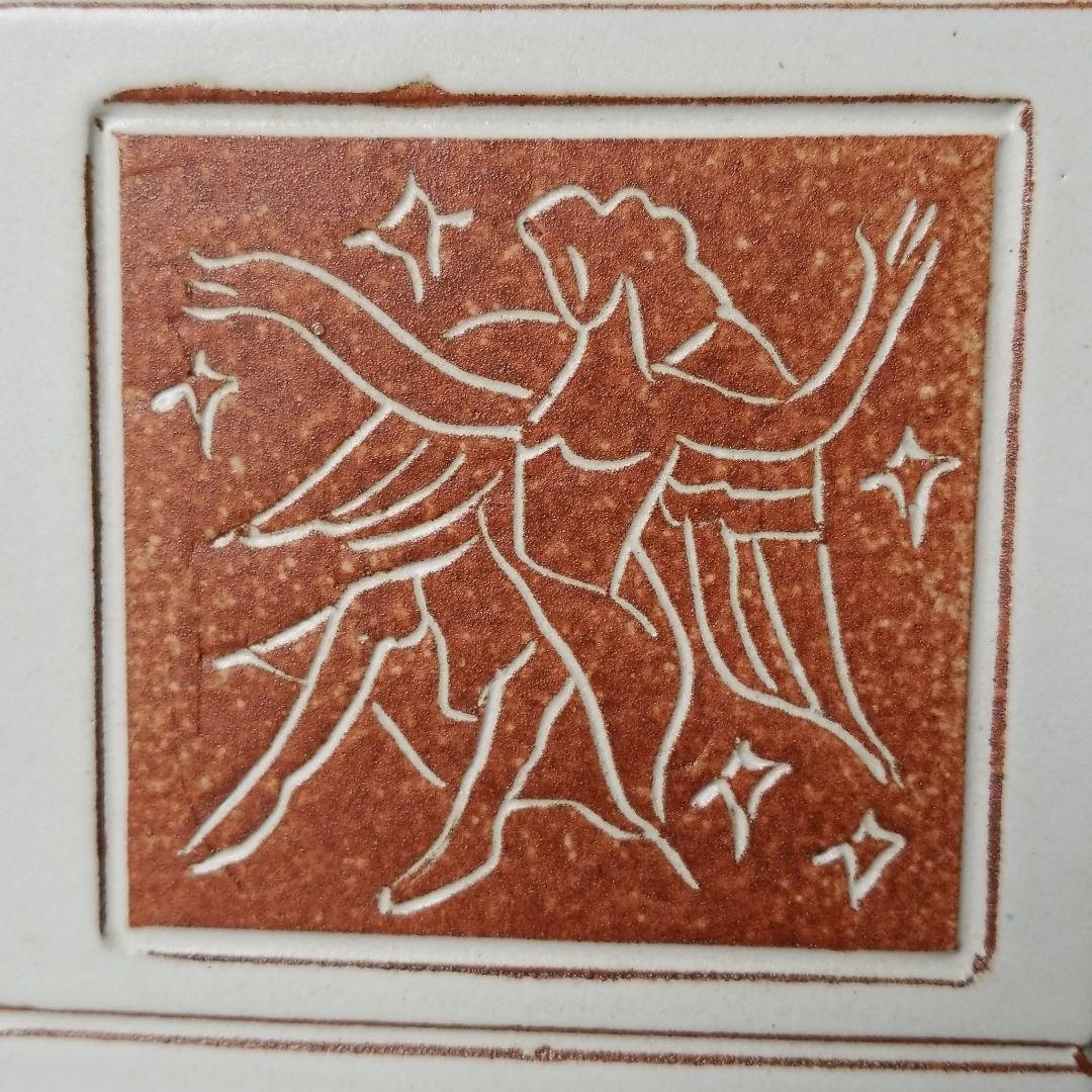 信楽焼　傘立て  六角幾何学模様 高さ４７cm