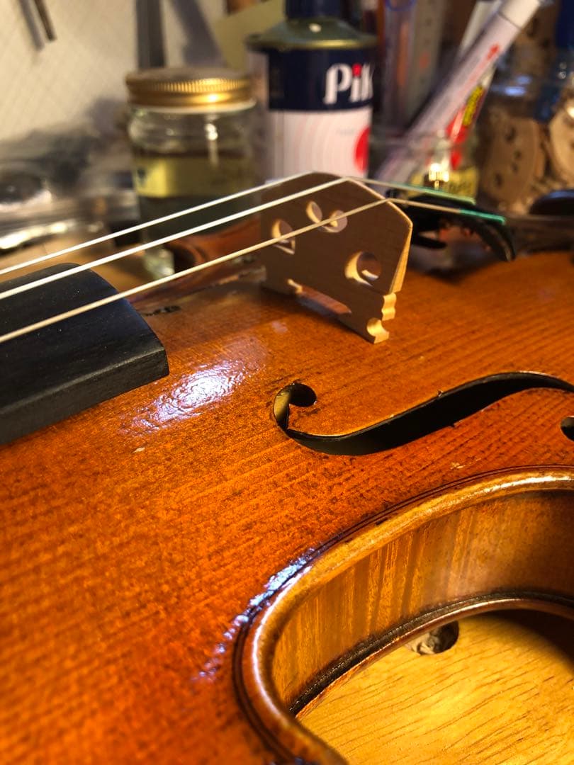 【タイムセール.駒&魂柱再調整済】優品　ノーラベル　中古バイオリン　4/4