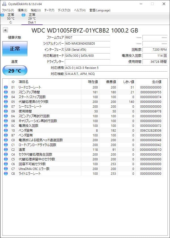 Western Digital WD1005FBYZ（3.5 HDD 1TB）