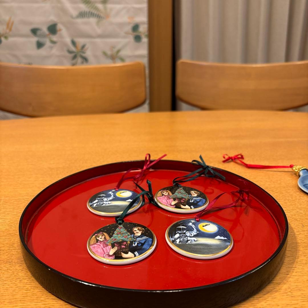 ロイヤルコペンハーゲン 陶器 1996年 クリスマスオーナメント 4個セット