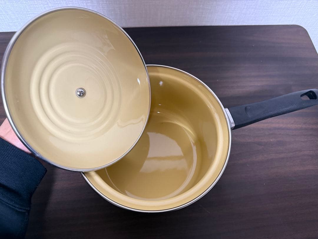【期間限定】【箱あり(写真要確認)】LE CREUSET 片手鍋 グレー16cm