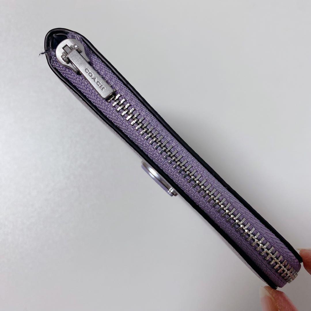 【未使用品】COACHコーチ★カードケース★ケース★Cロゴ★紫パープル