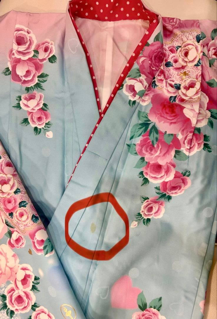 【水色】七五三 松田聖子　着物　7歳　帯帯揚げ他和装小物一式