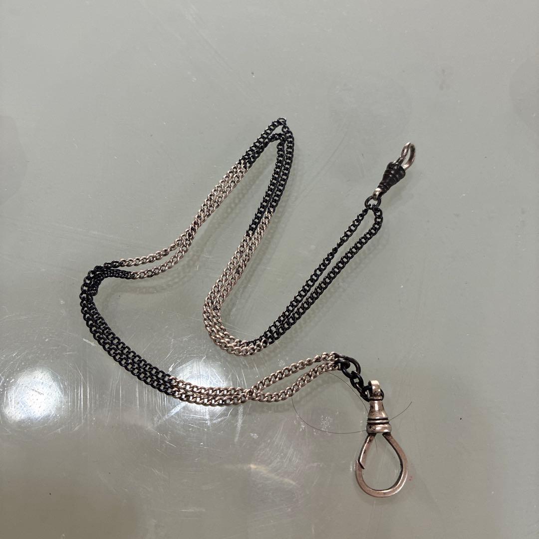 シルバー ブラック チェーン アクセサリー 約31cm