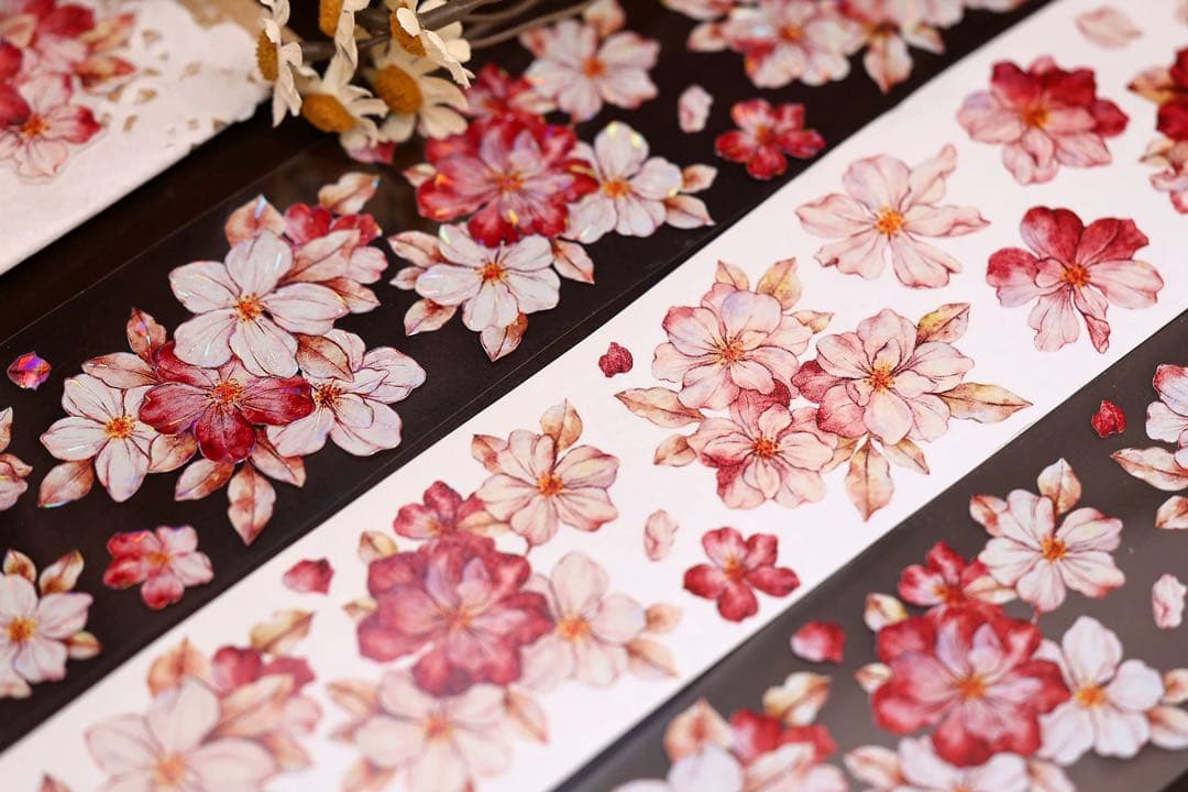 ⭐️SALE⭐️小白家文創《赤相思》海外マスキングテープ　マステ 【2508】