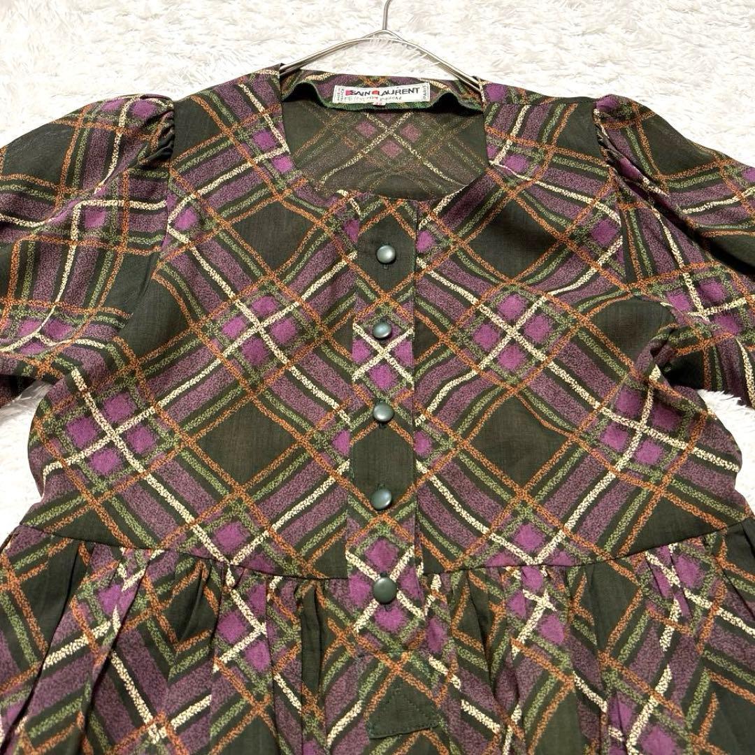 SAINT LAURENT rive gauche ワンピース ミモレ丈 36
