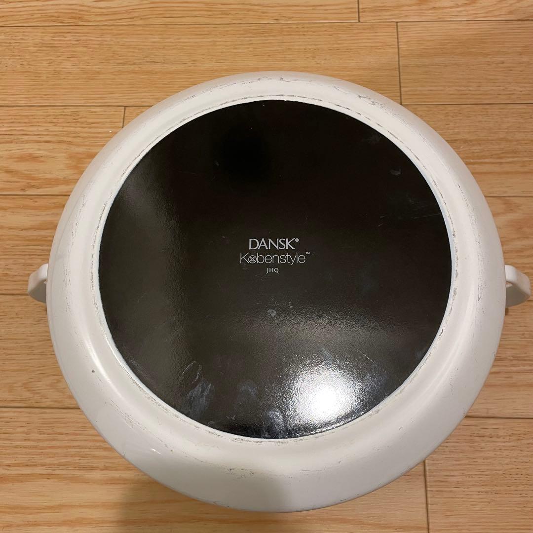 DANSK ダンスク 両手鍋 23cm ホワイト ホーロー 鍋