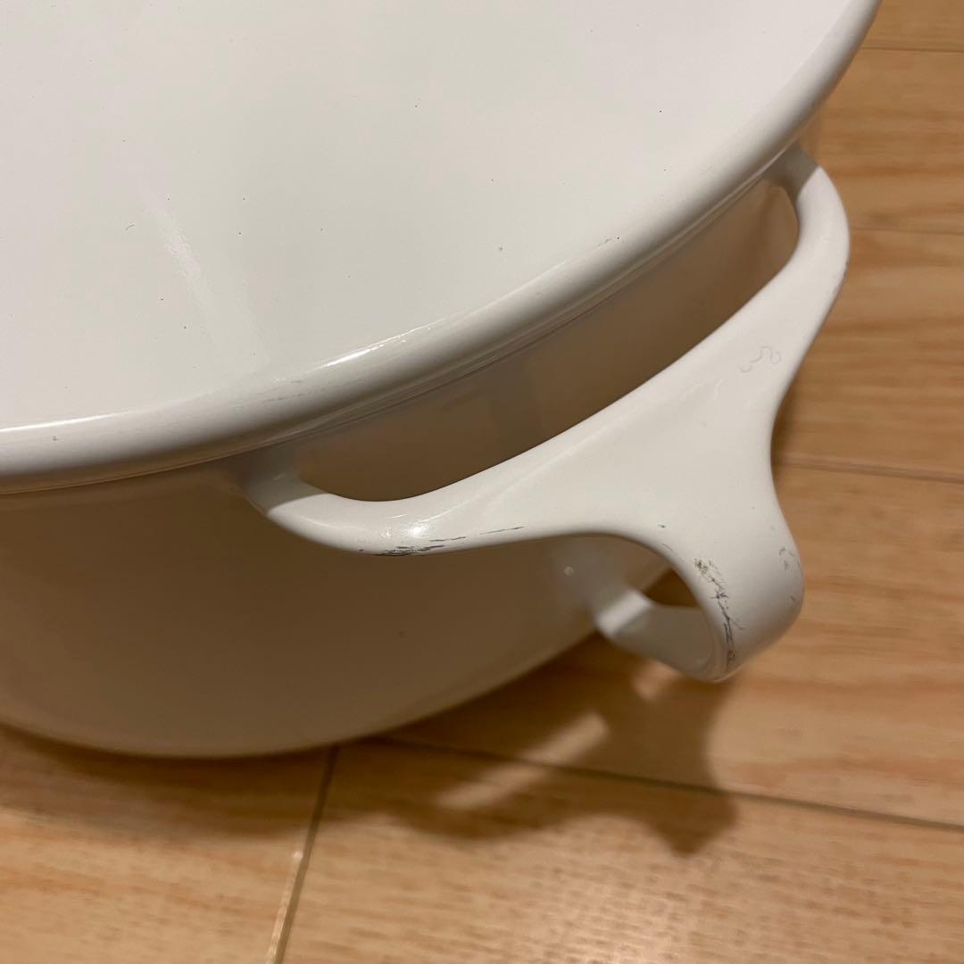 DANSK ダンスク 両手鍋 23cm ホワイト ホーロー 鍋