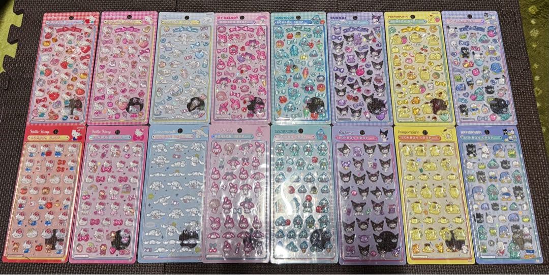正規品サンリオボンボンドロップシール第1弾+ 第２弾 16 種コンプリートセット