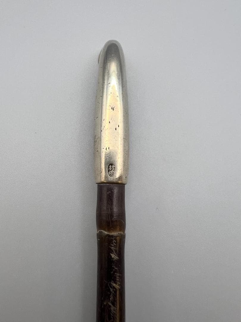 【海】純銀煙管　村田　風景図　キセル　銀細工　アンティーク　重量約27.8g