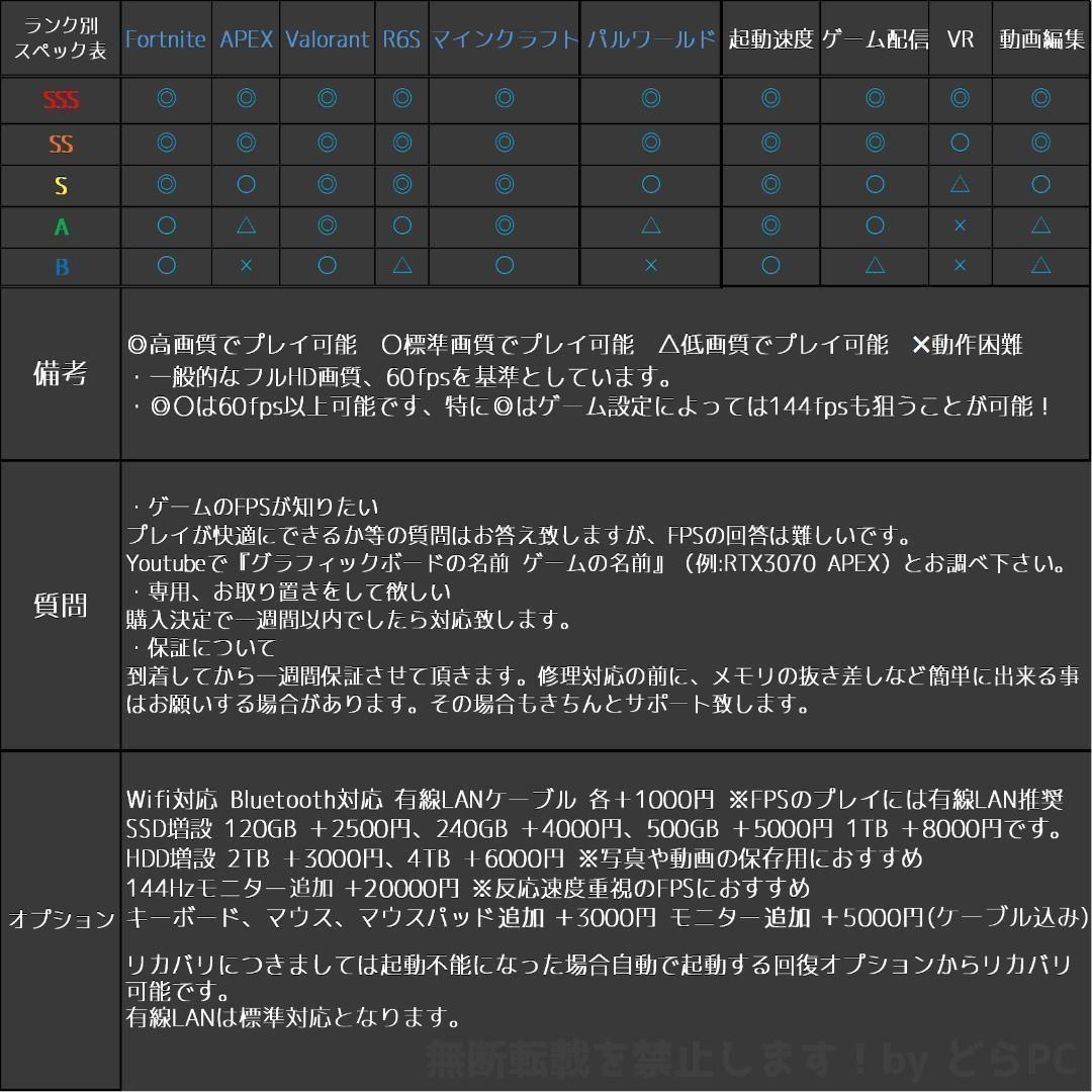 くも / RTX3080/Ryzen 7/新品SSD 1TB