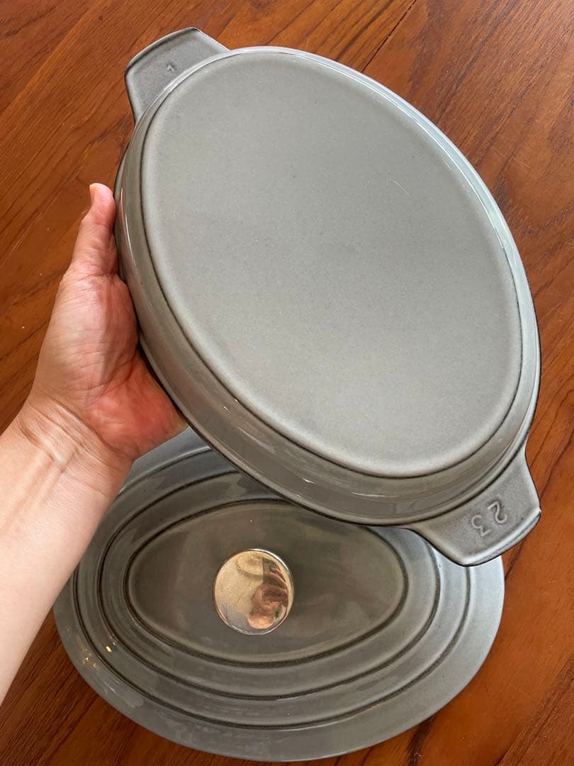 【美品】STAUB ピコココット オーバル 23cm ホットプレート