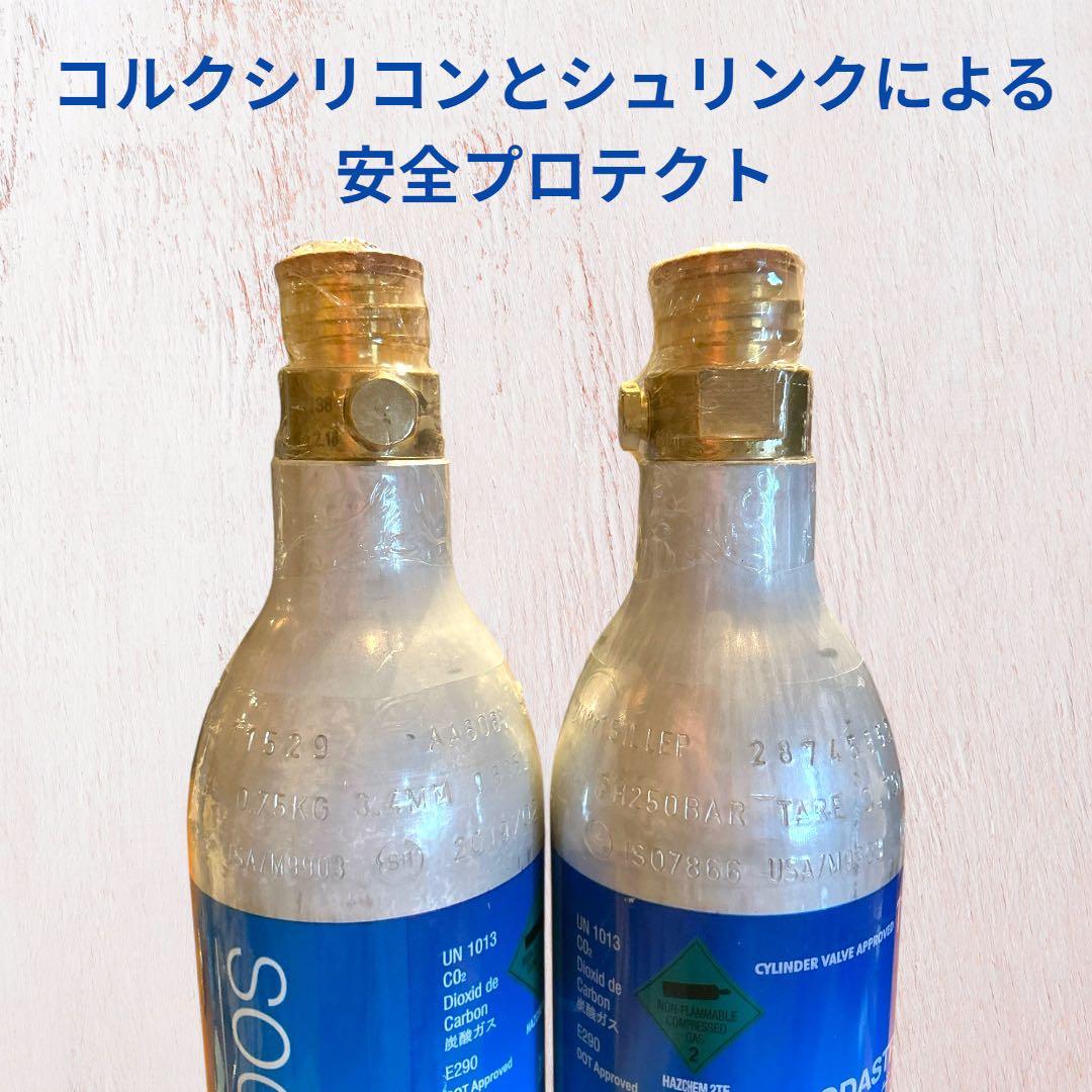 ソーダストリーム スピリット　ホワイト 専用ガスシリンダー2本 、専用ボトル1本