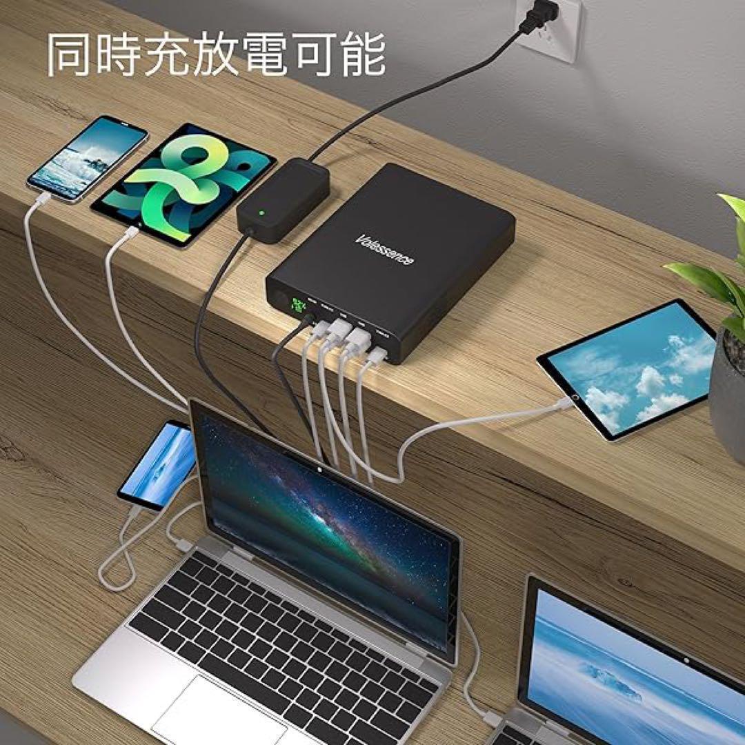 【急速充電】64000mAh 100W PDモバイルバッテリー 大容量