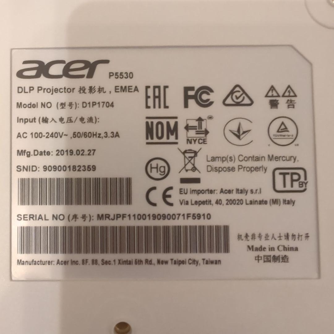 acer DLPプロジェクター P5530