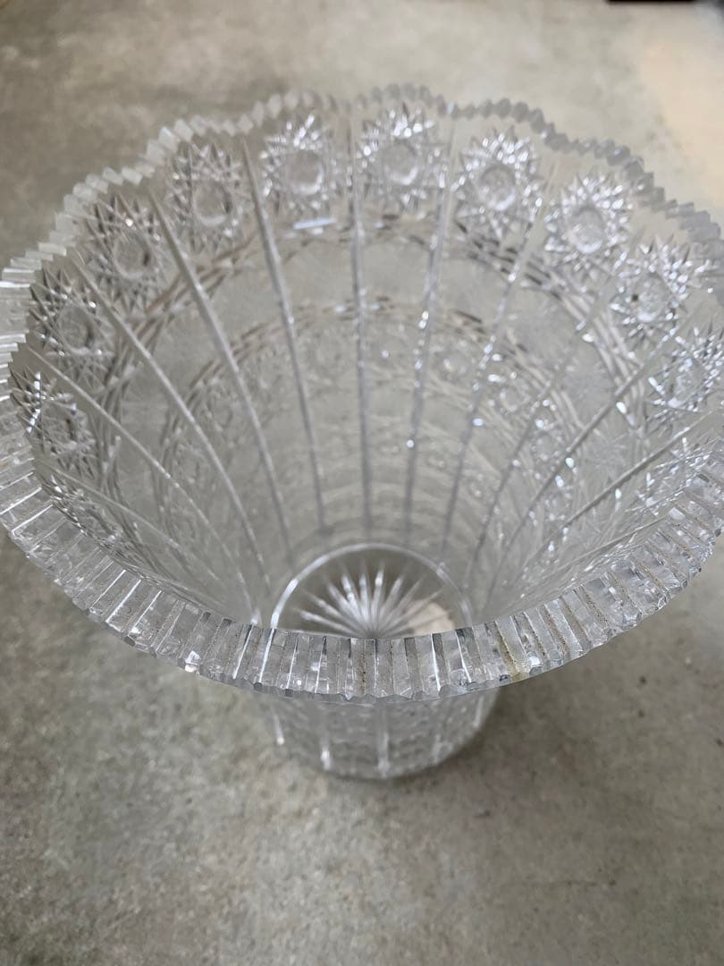 ボヘミアグラス フラワーベース 500PK 花瓶 花器