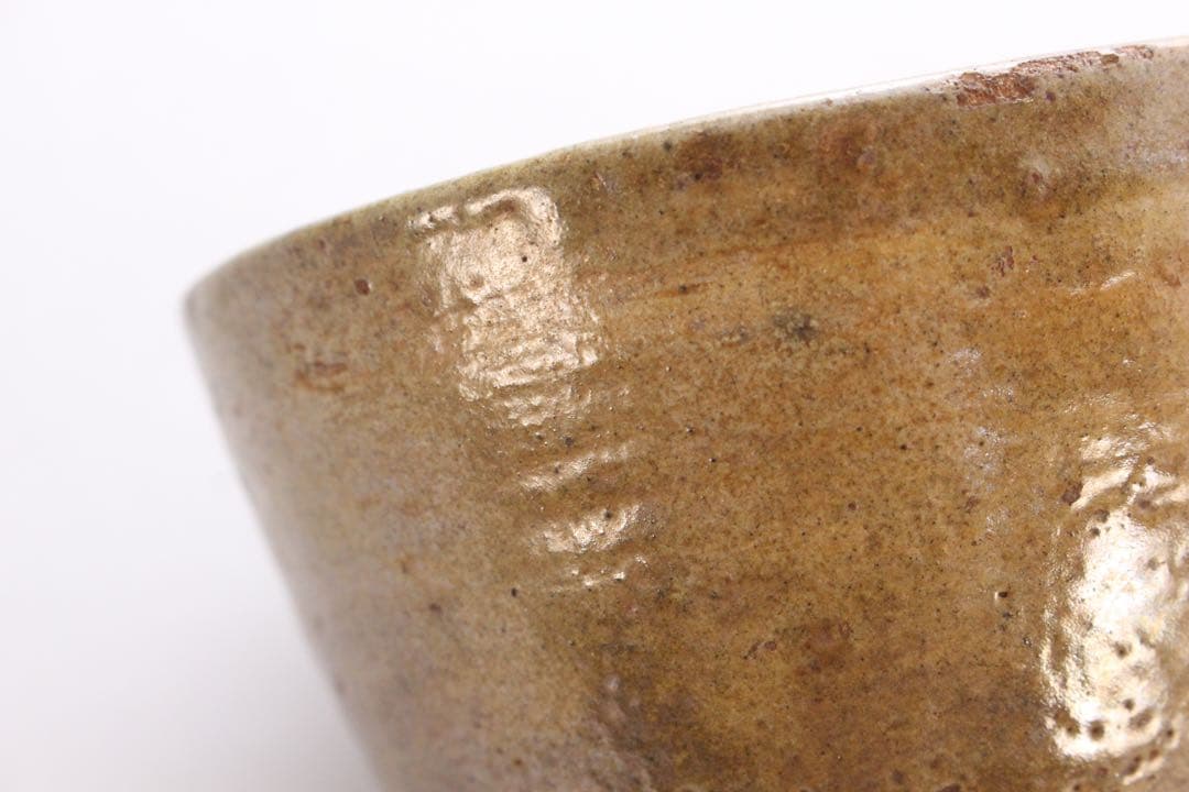 No5618 萩茶碗　直径12cm 茶道具　茶器　陶磁器　民藝　古美術　送料無料